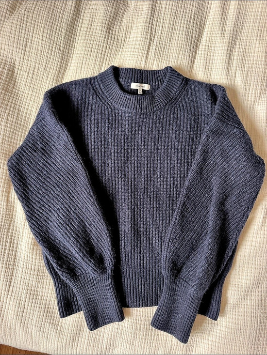 Madewell Sweaters - Madewell Ribbed Crewneck Wool Sweater Size Medium